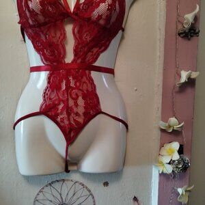 Strappy Lace (M) Teddy Lingerie Bodysuit - NWOT
